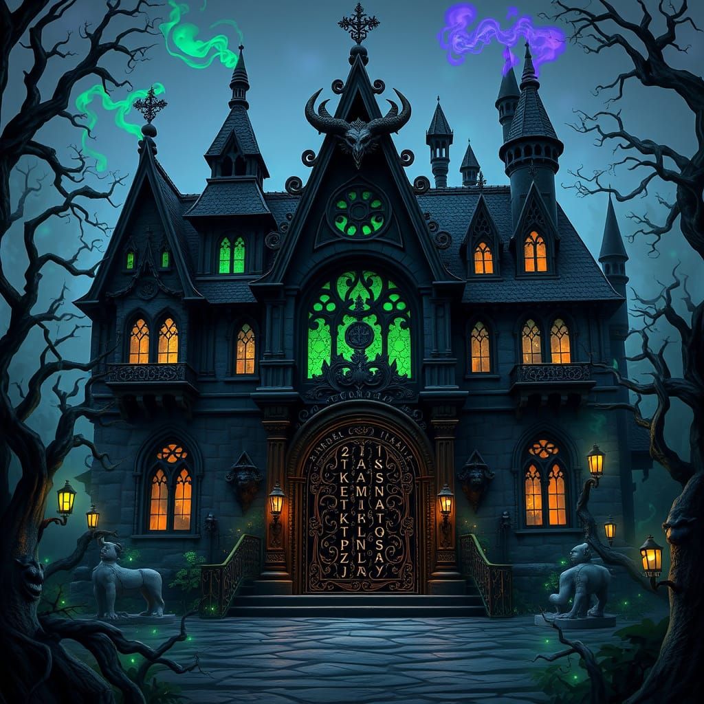 Dark Magic Academy in Gothic Disney Style