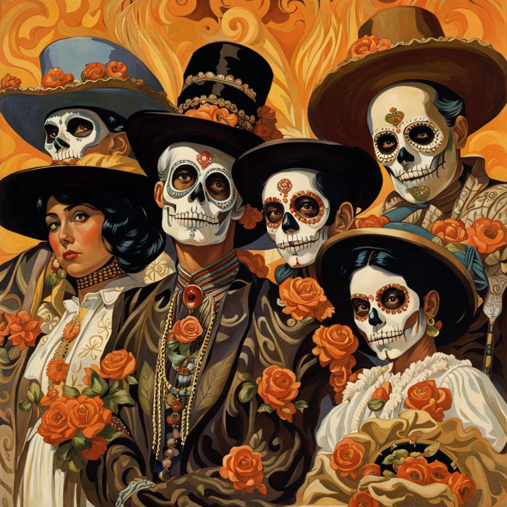 Mexican Ghost Family Celebrates Day of the Dead