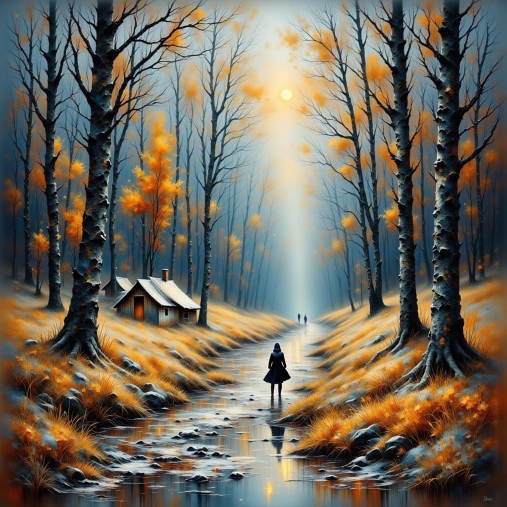 Ethereal Antique Watercolor Depicting Missing Persons