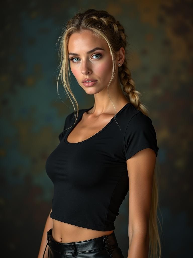 Stunning Portrait of a Woman with Braids