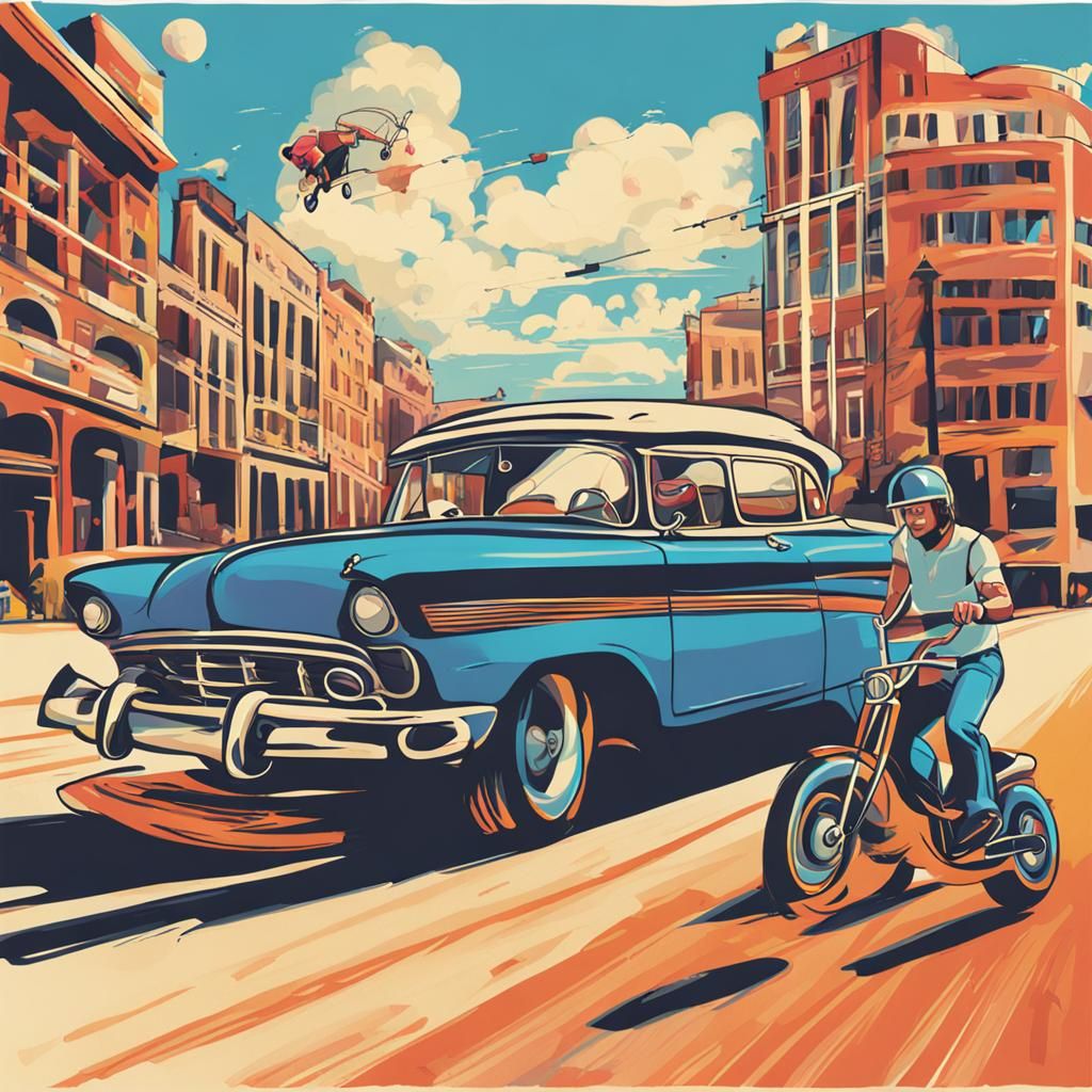 Abstract AI Image of a Joyride