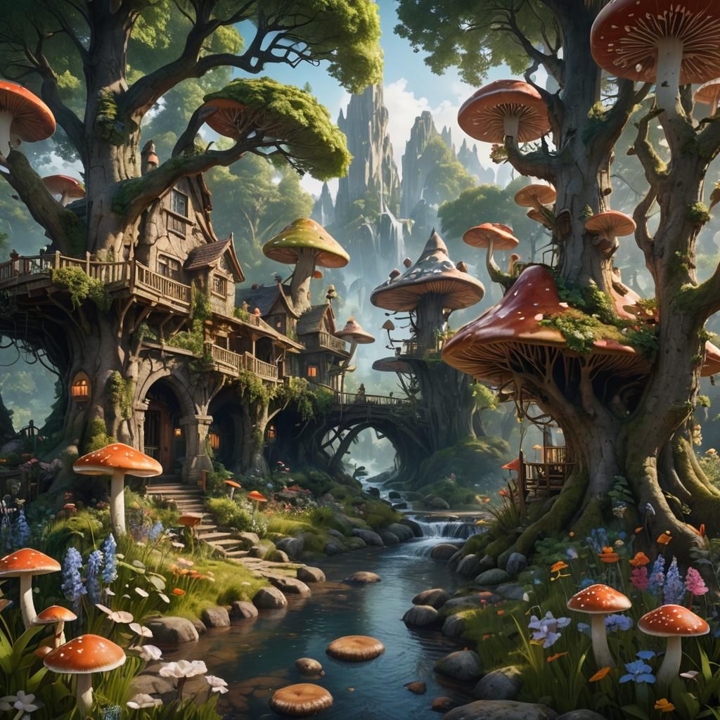 Fantastical Luxury Hotel in Verdant Forest Paradise