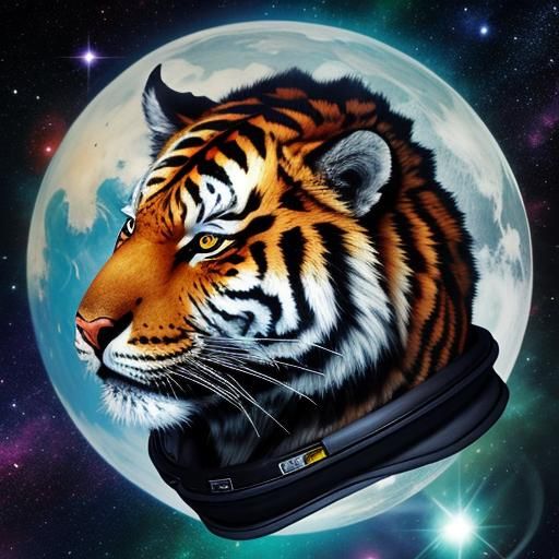 Cosmic Tiger in Space