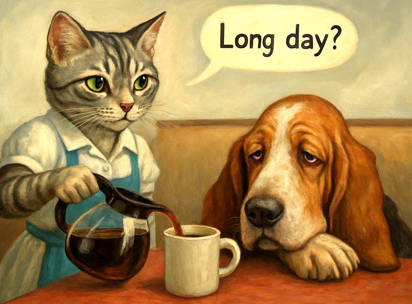 Dog tired after work