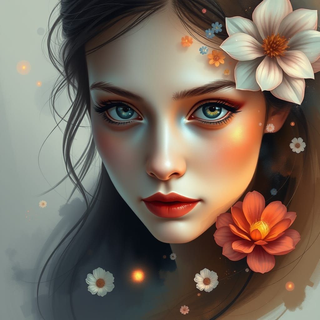 Ethereal Portrait in Dreamy, Surreal Style