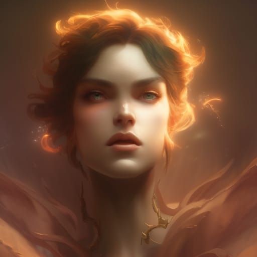 Androgynous Scholar Portrait in Dark Fantasy Style