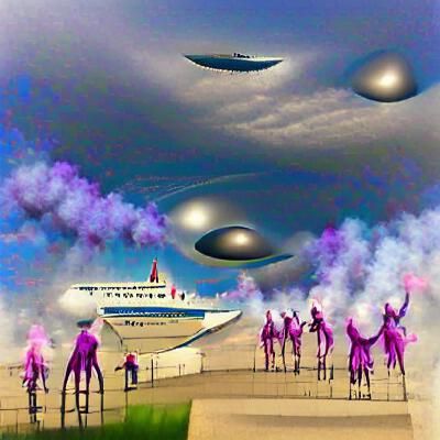 Extraterrestrial Landing on Alien Planet