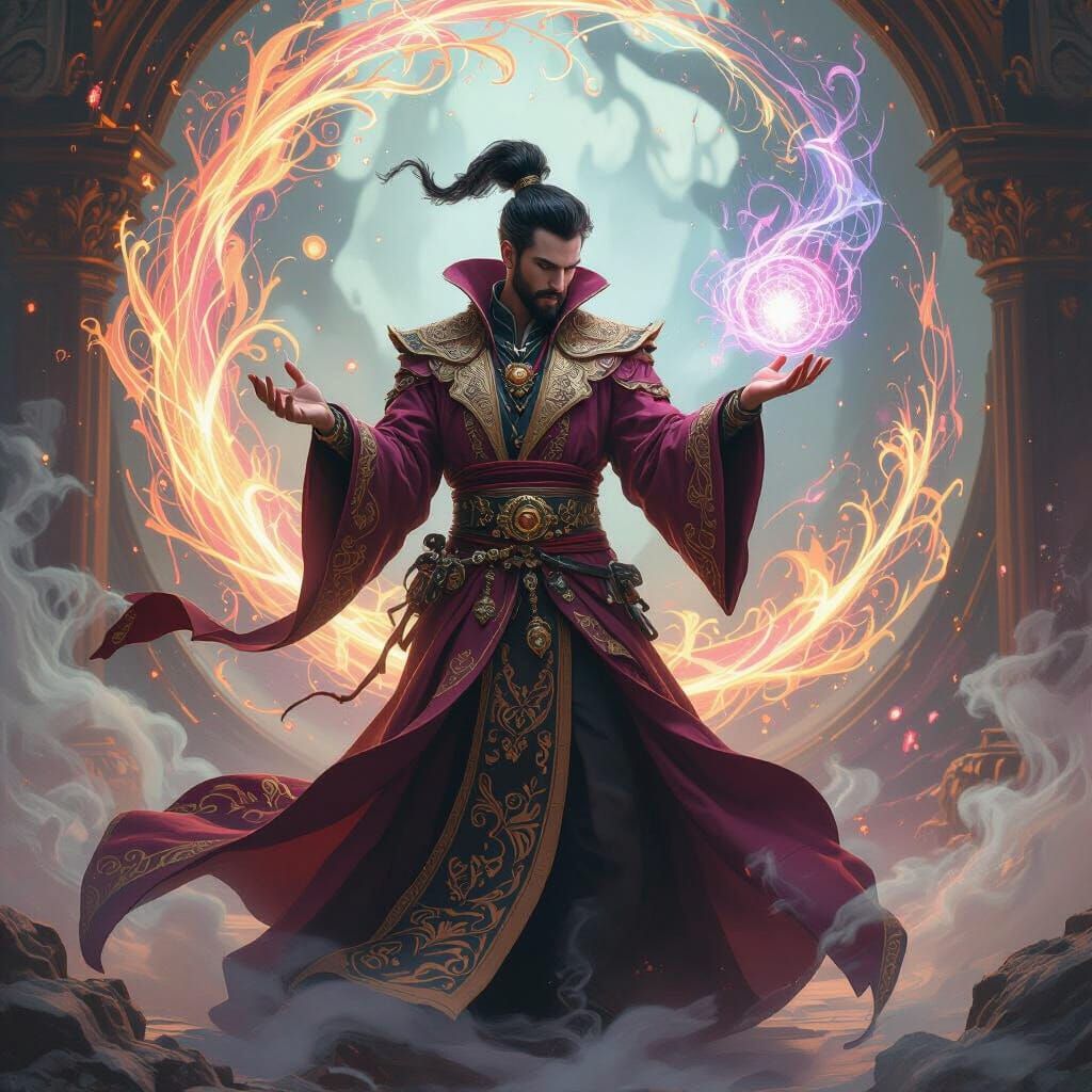 Magician Generates Ideas in Dreamlike Realm