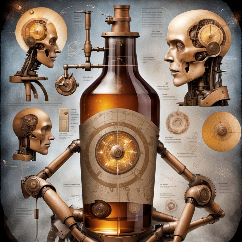 Evolved creation - "Half a Pint of 80 Proof Alcohol on the A.I. Mind"