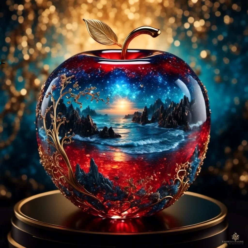 Beautiful Glass Apple