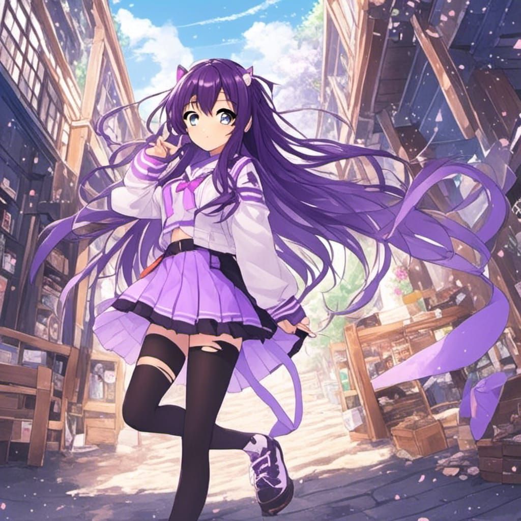 Cute Anime Character in Manga Style