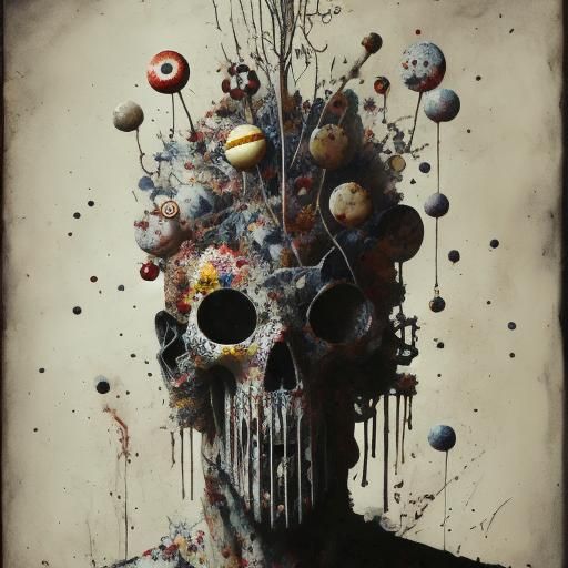 Candy Man Illustration in Halloween Style