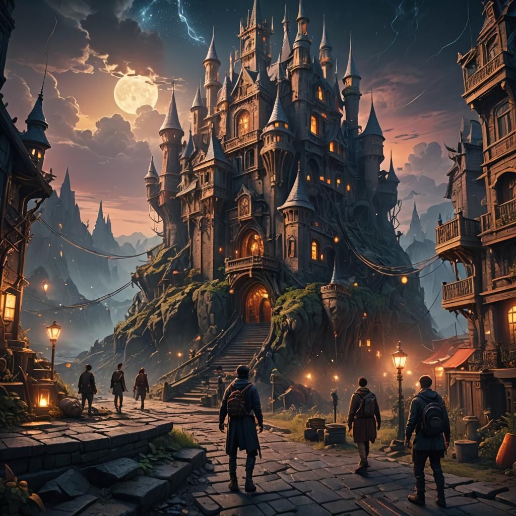 Melancholic Journey: Detailed Matte Painting in Deep Color