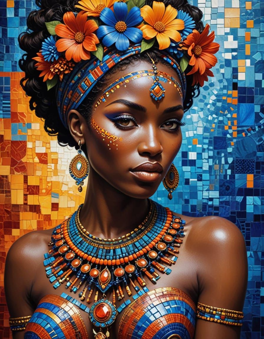 Abstract African painting.