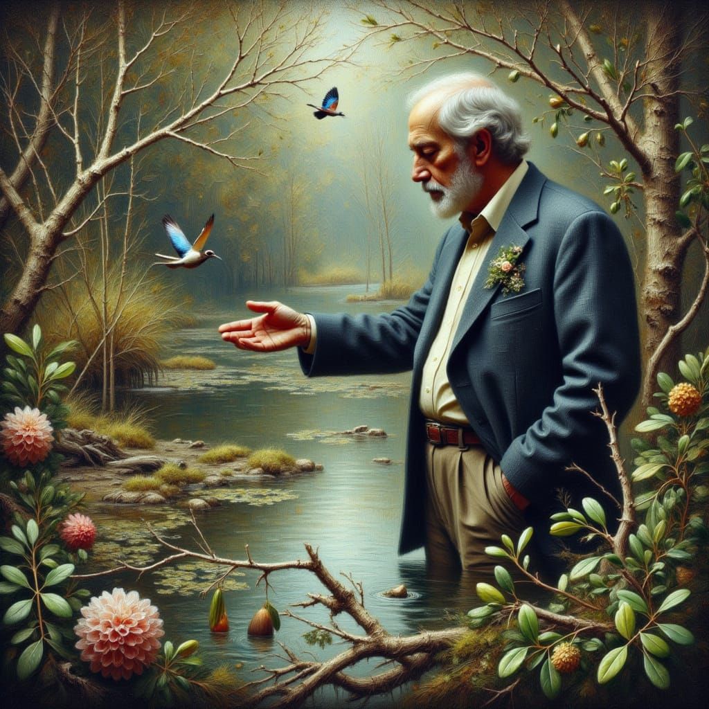 David Attenborough Narrates Pond Wildlife Scene