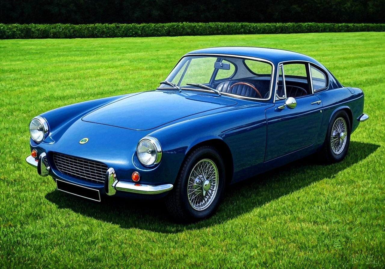 1961 Lotus Elite in Dramatic Light as NC Wyeth Painting