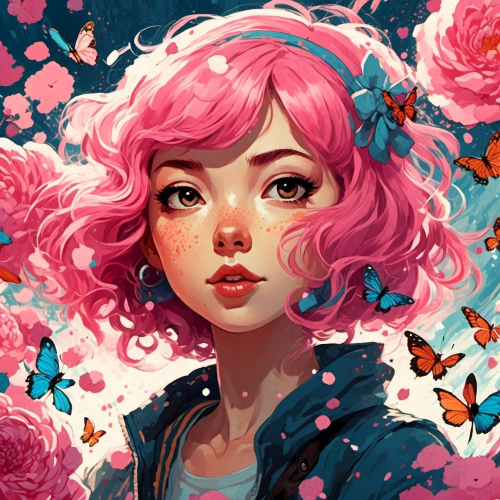 <lora:RetroAnime fusion:1.0> caricatured, cyberpunk Rebecca Sugar