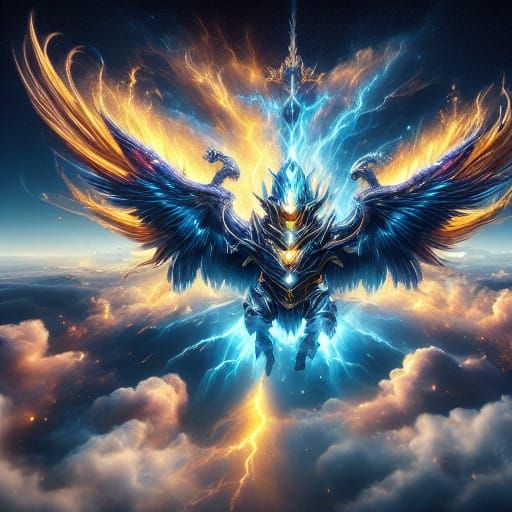 Majestic Riders Soar Through Turbulent Storm Skies in Electr...