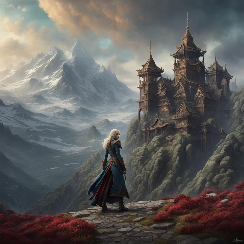 Military Leader in the Altai Mountains: Fantasy Concept Art