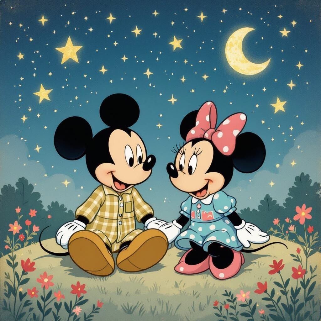 Mickey and Minnie Under Starry Sky, Potter Style