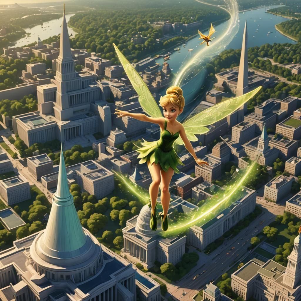 Tinker Bell Flies Over Washington D.C.
