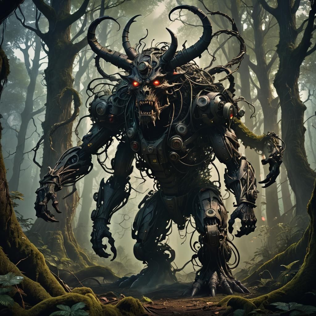 Film Camera Demon in Dark Fantasy Style