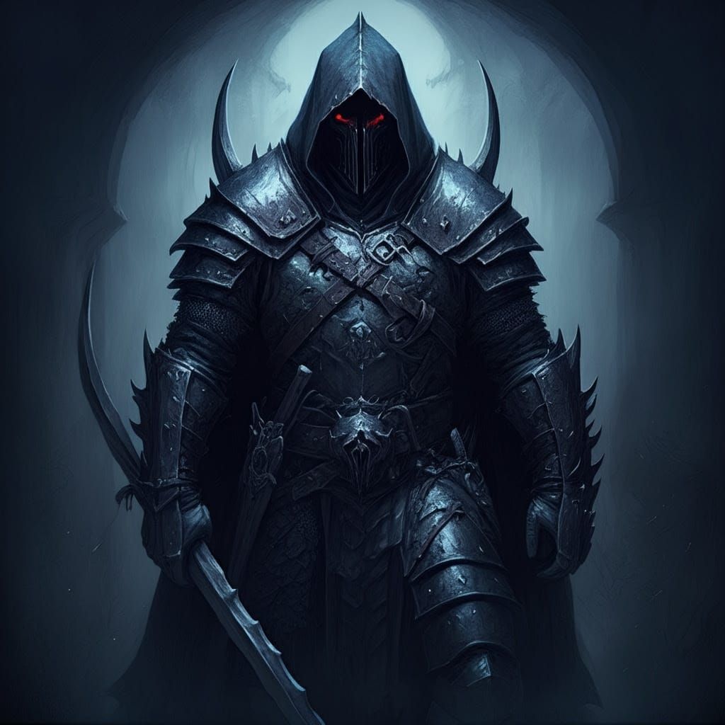 Grimdark Scene in Blue Tones