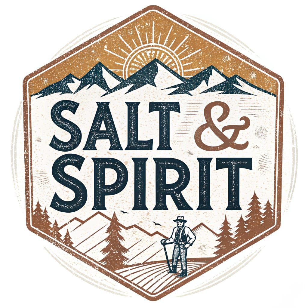 Salt & Spirit Logo with Bold Masculine Design