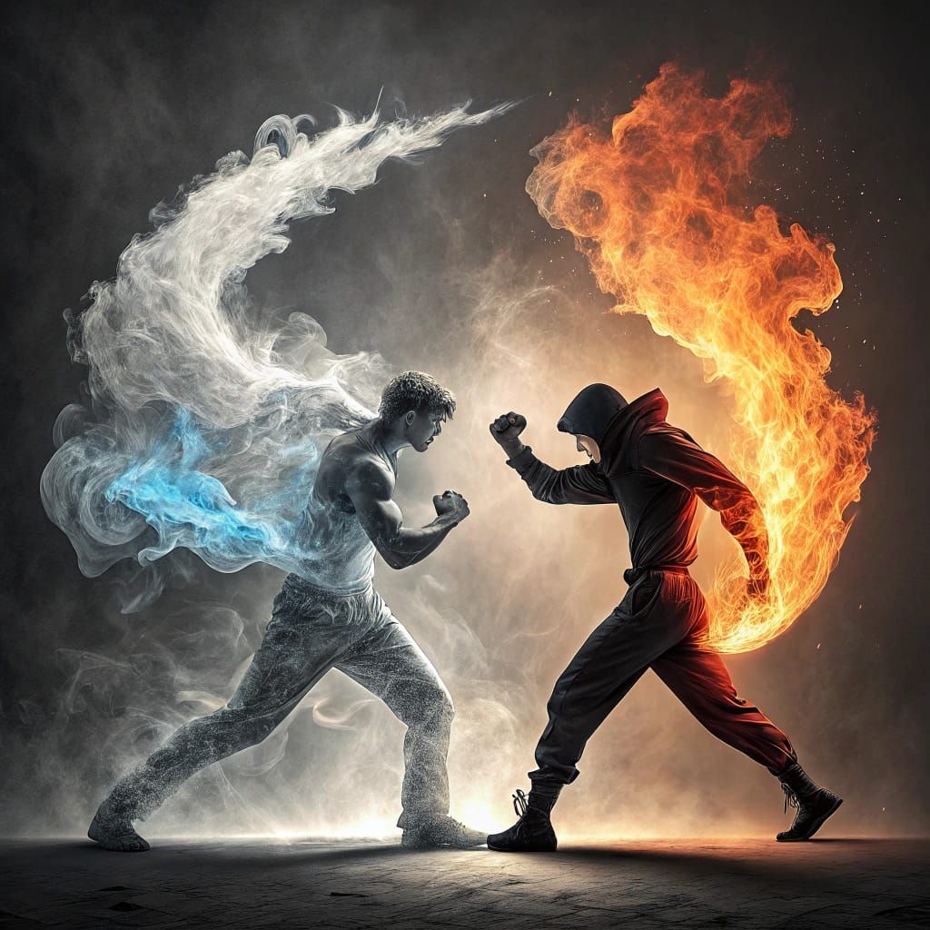 Epic Battle of Flame and Frost