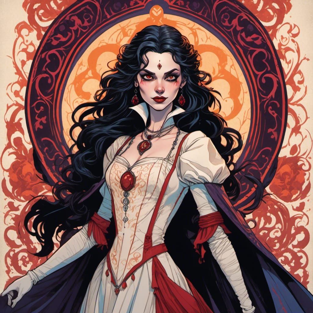 Drusilla the Vampire in Gothic Horror Style