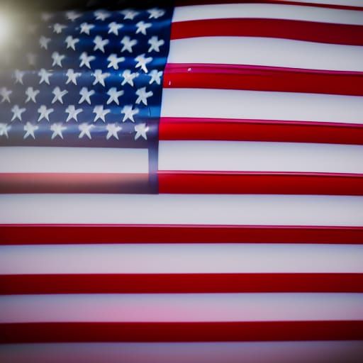 American Flag in Sharp Focus