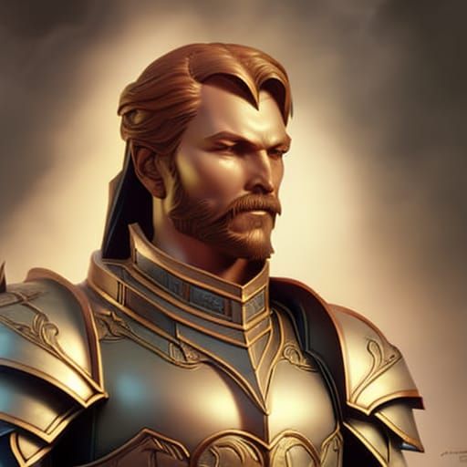 Detailed Medieval Knight Portrait in Digital Art Style