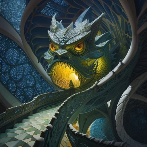 Surreal Miniature Dragons Unveiled Within Everyday Architect...