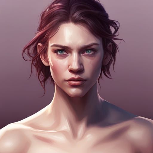 Detailed Portrait of a Feminine Boy in Splash Art