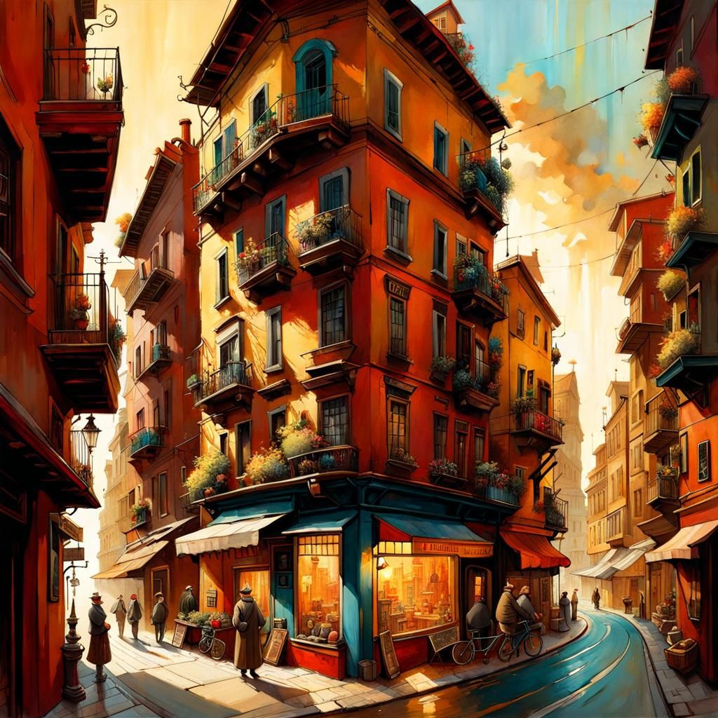 Vibrant Cityscape Inspired by Whimsilandia