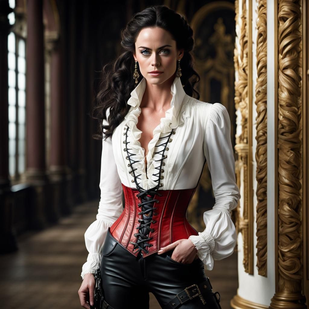Kaya Scodelario as a Pirate with Baroque Hair