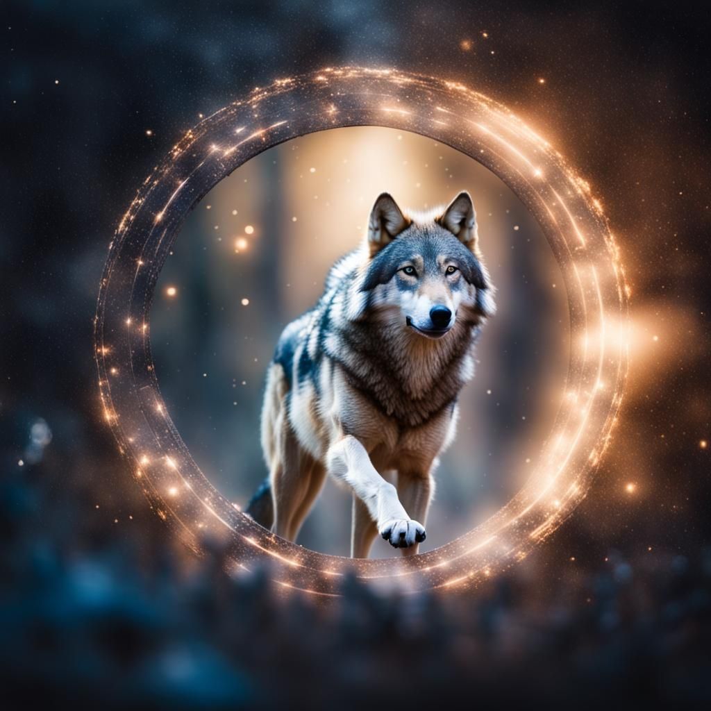 Galactic Wolves Journey Through Time Portals