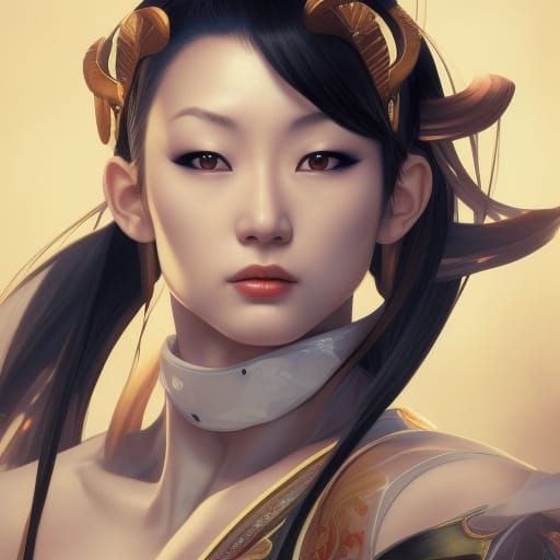 Chun-Li Portrait in Art Nouveau Style