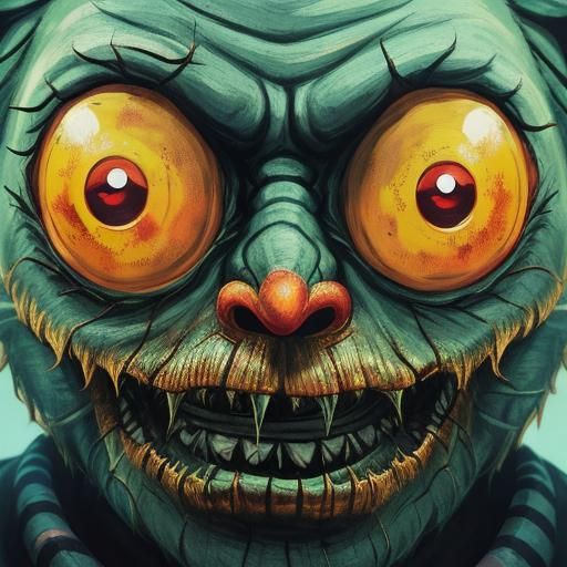 like scary terry from rick and Morty going to scare school