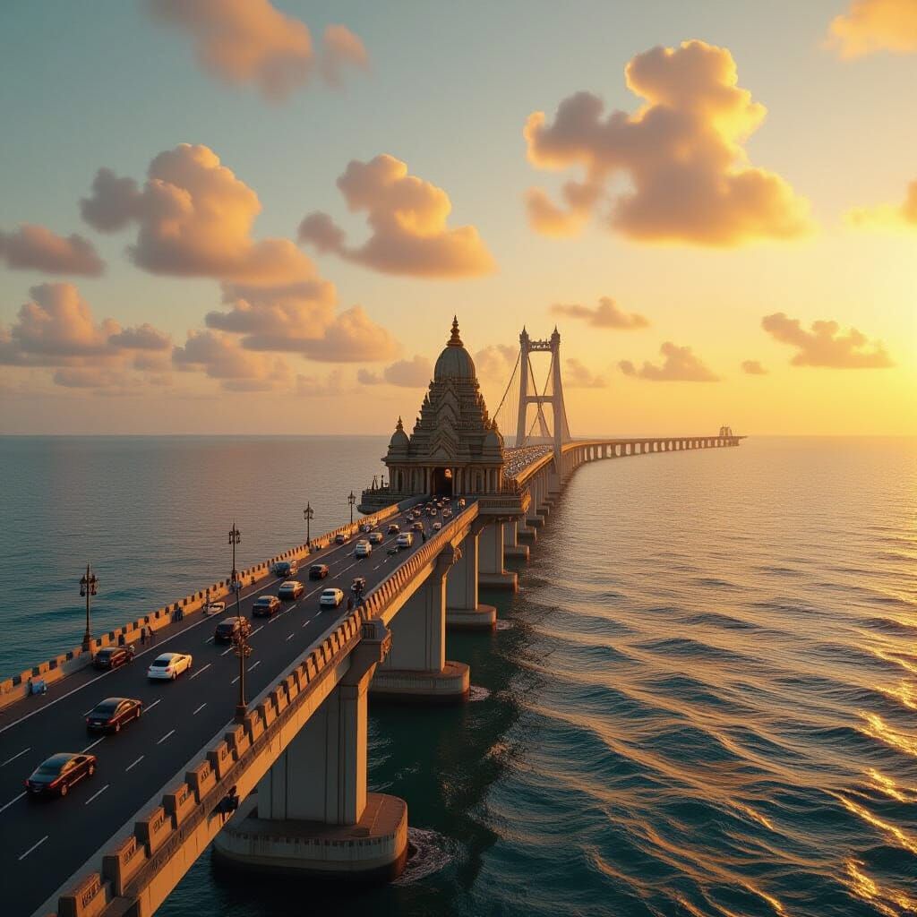 Epic Indian Ocean Bridge to Sri Lanka with Rama Temple
