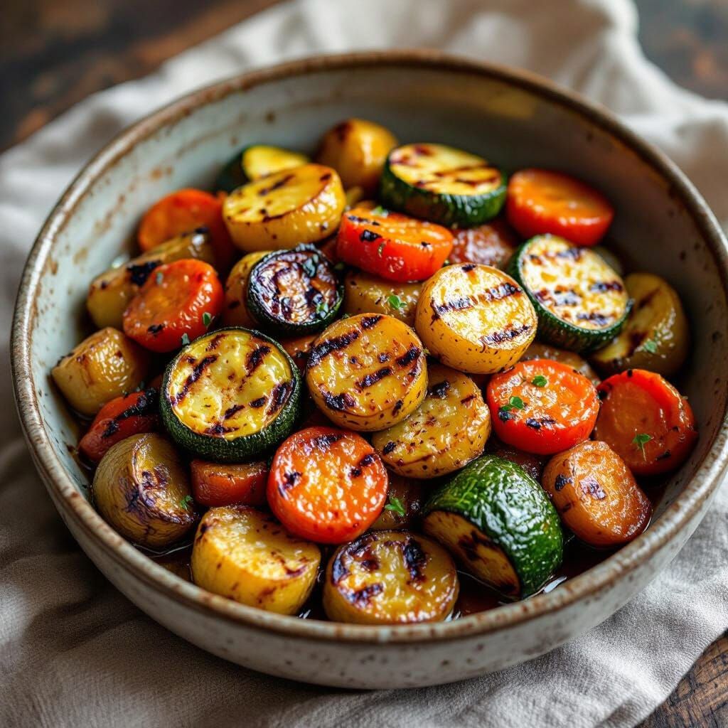 Grilled Vegetables Still Life Photography