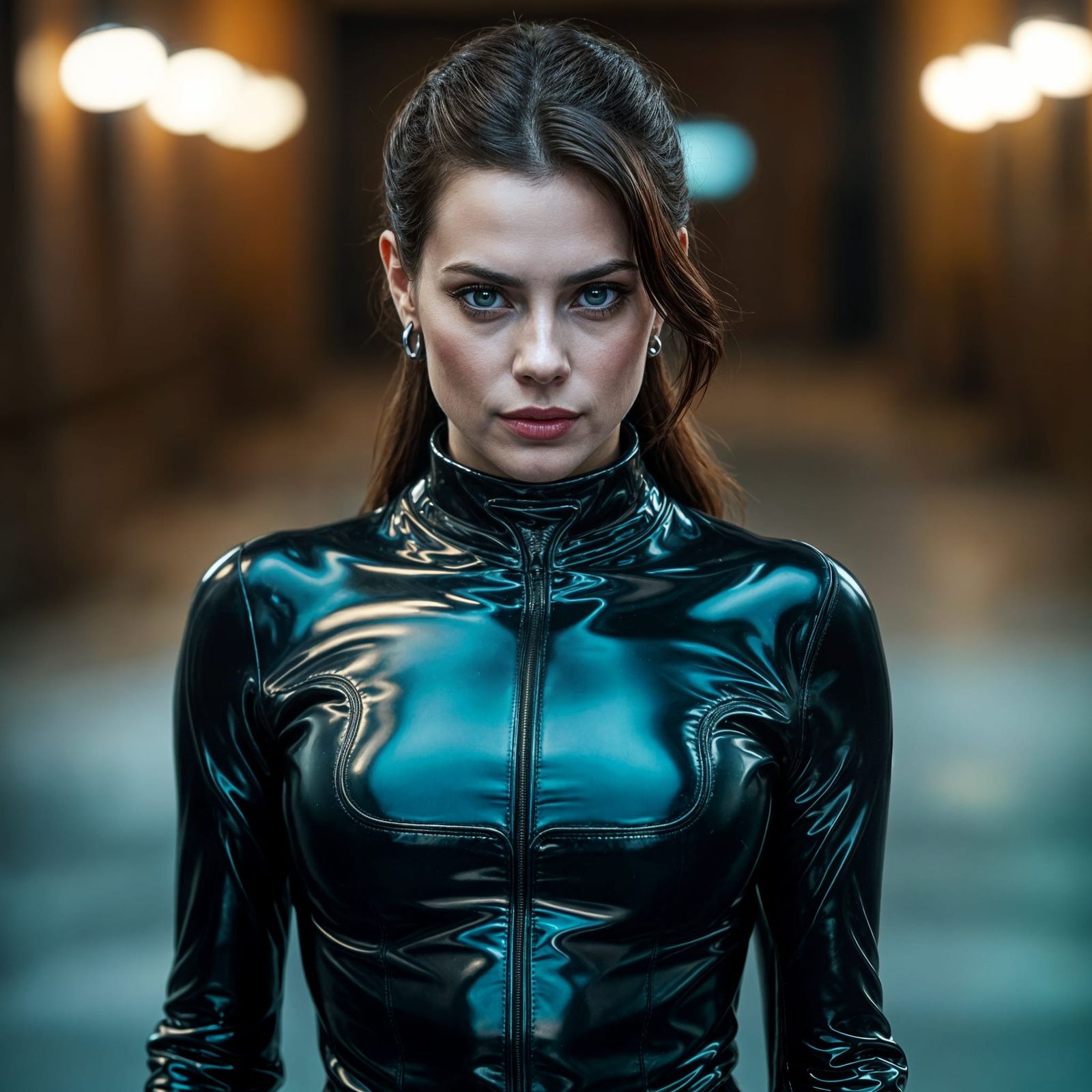 Hayley Atwell as Selene in Cinematic Latex Catsuit, Shot on ...