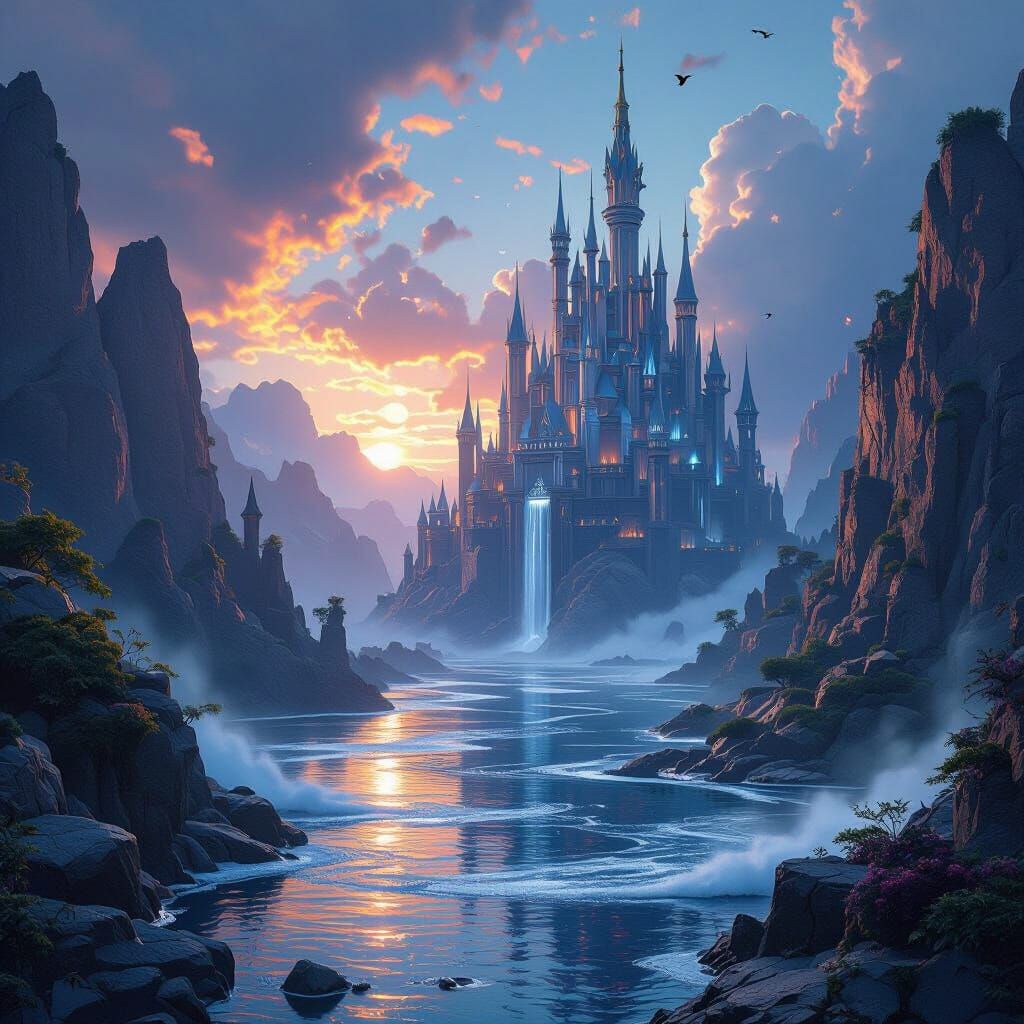 Intricate Fantasy Matte Painting with Deep Colors