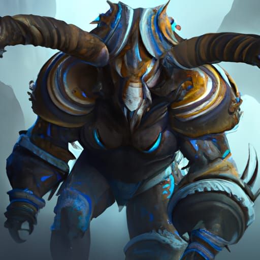 Hyperdetailed Minotaur in Dark Fantasy Style