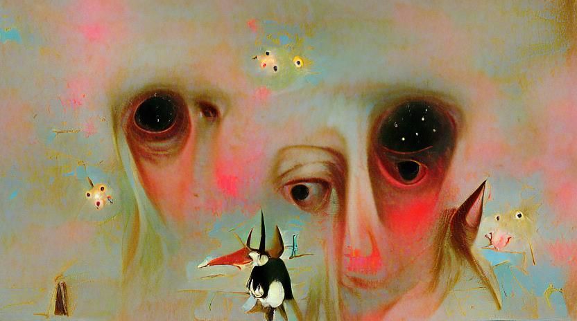 Cosmic Horror Scene in Bosch Style