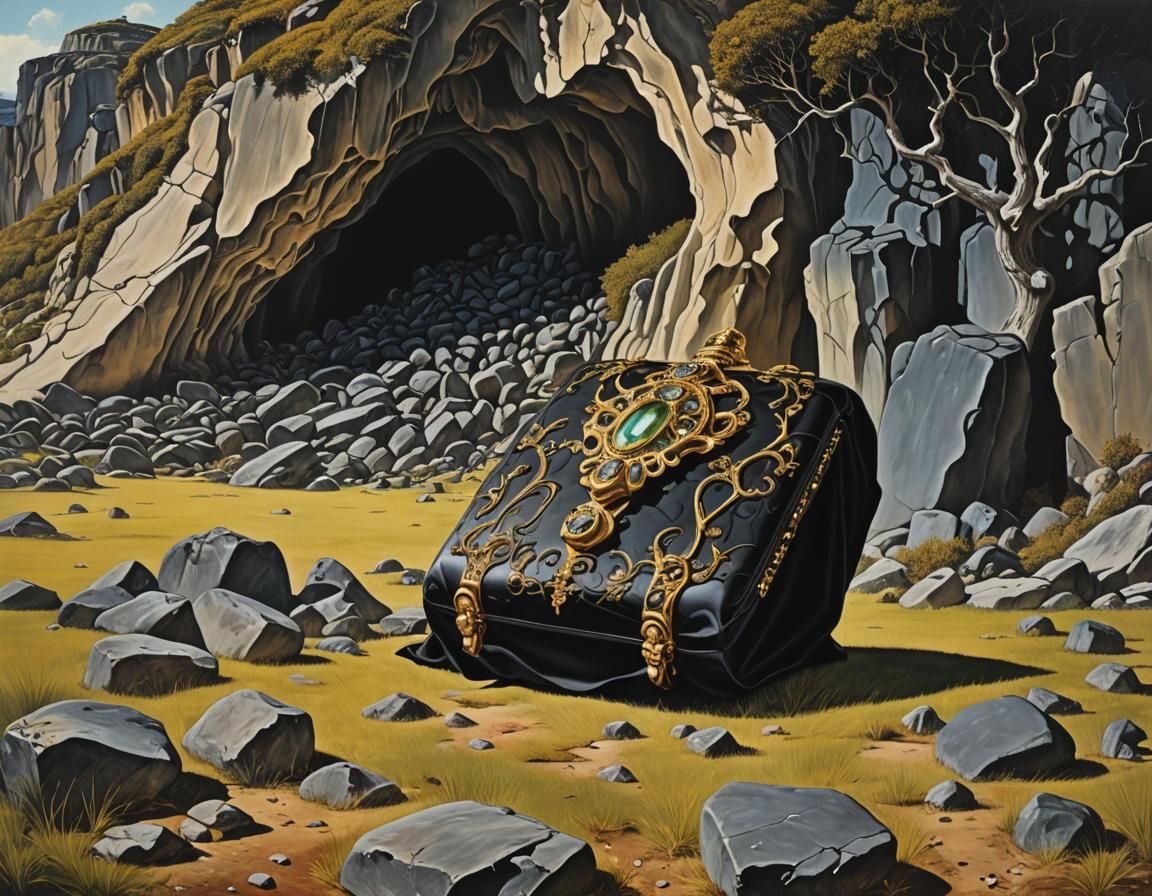 Surreal Elven Figure in a Dali-esque Landscape