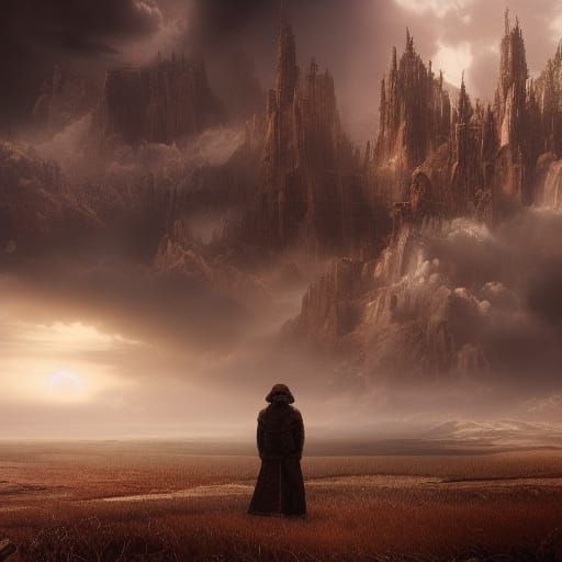 Sensual Nude Man: Epic Cinematic Digital Painting