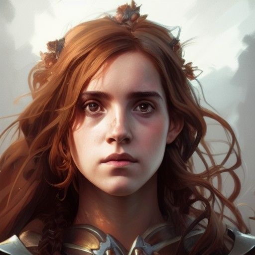 Hermione Warrior Portrait in Art Nouveau Style