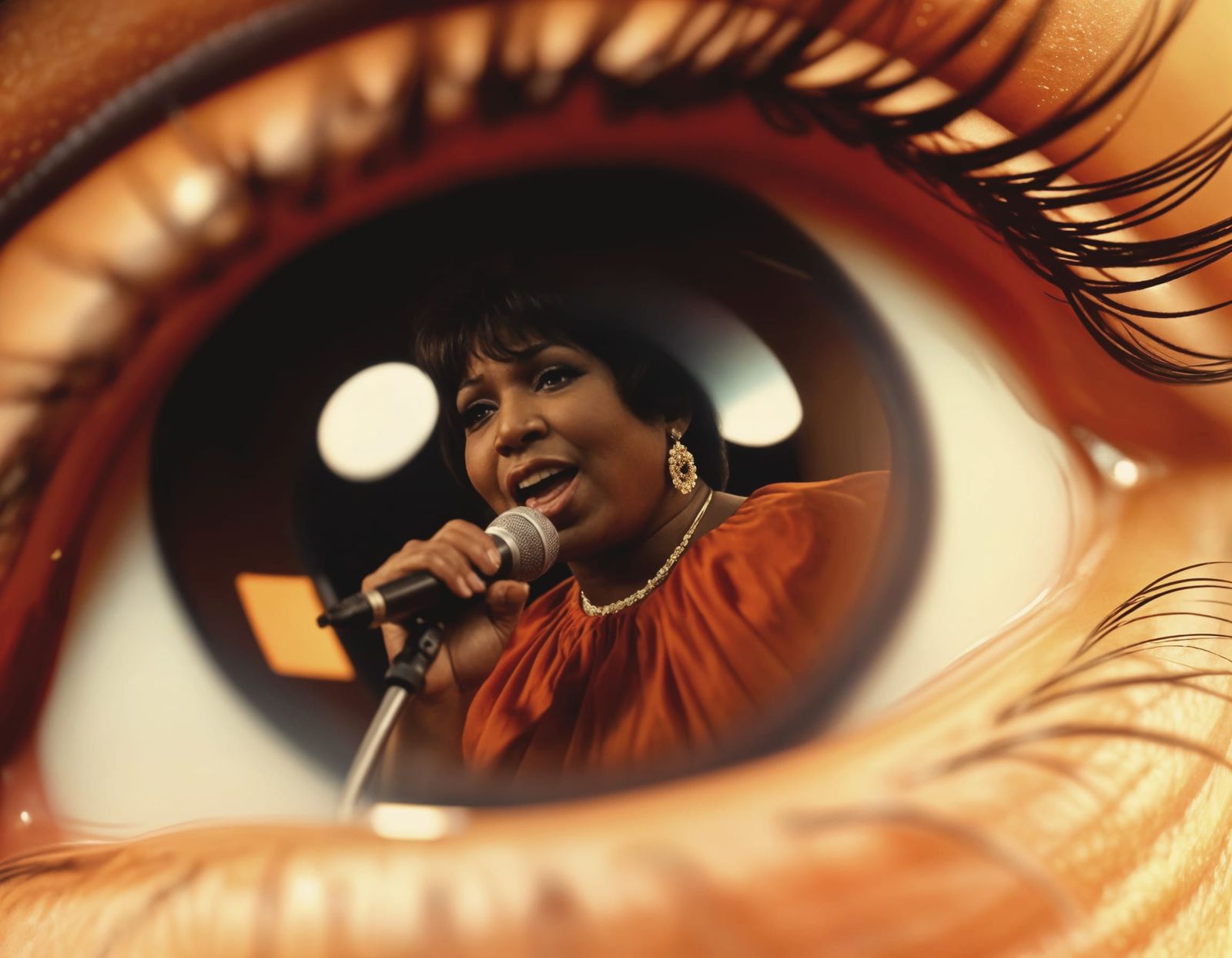 Aretha Franklin Soulful Serenade in a Human Eye