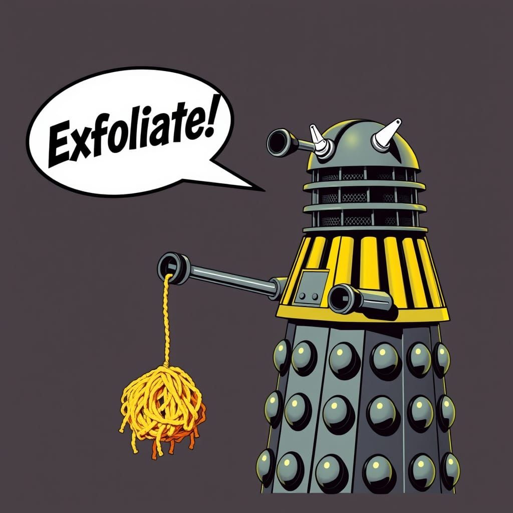 Dalek Offers Exfoliation in Pop Art Style